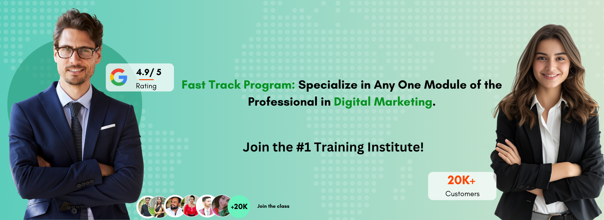 Fast Track Program: Specialize in Any One Module of the Professional in Digital Marketing.